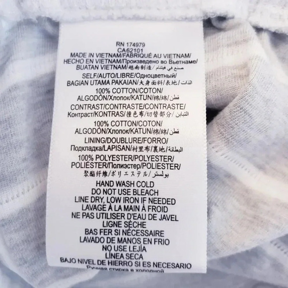 Bcbgeneretion Shorts Scallop Detail Heathered Gray White Elastic Waist - Picture 11 of 12